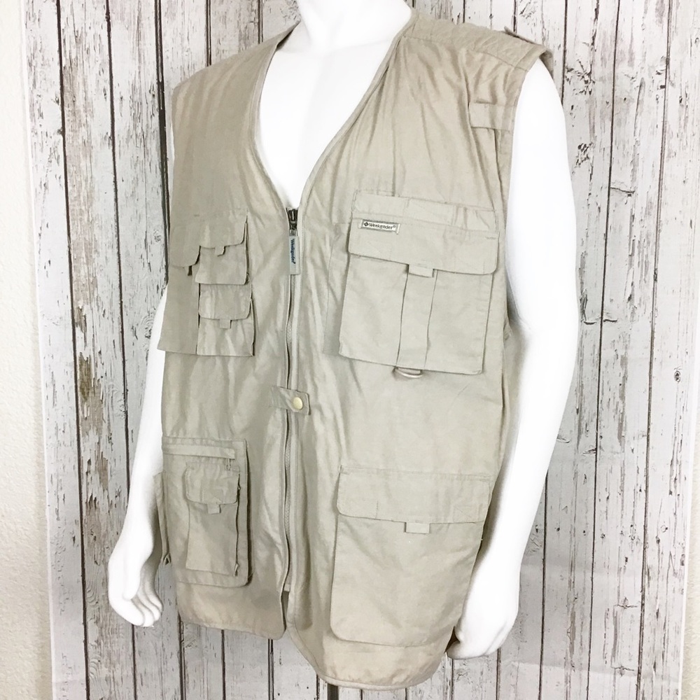 WEEKENDER TRAVELER khaki fishing vest men’s 2X